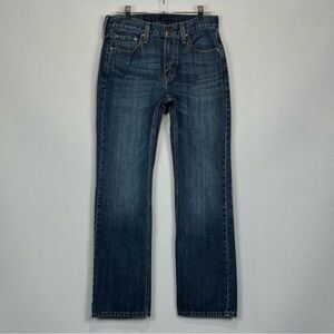 Levis Jeans Men 30x32 Blue 527 Slim Bootcut Mid Rise Dark Wash 100% Cotton Denim
